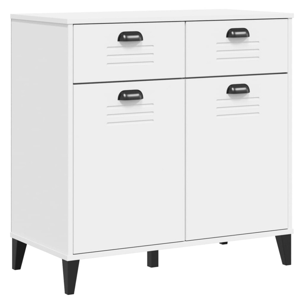 Vidaxl Sideboard Storage Cupboard Highboard Side Cabinet White Engineered Wood