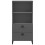 VidaXL vidaXL Bookcase Bookshelf Cabinet Book Rack Anthracite Grey Engineered Wood 6
