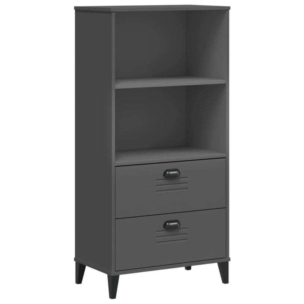 Vidaxl Bookcase Bookshelf Cabinet Book Rack Anthracite Grey Engineered Wood