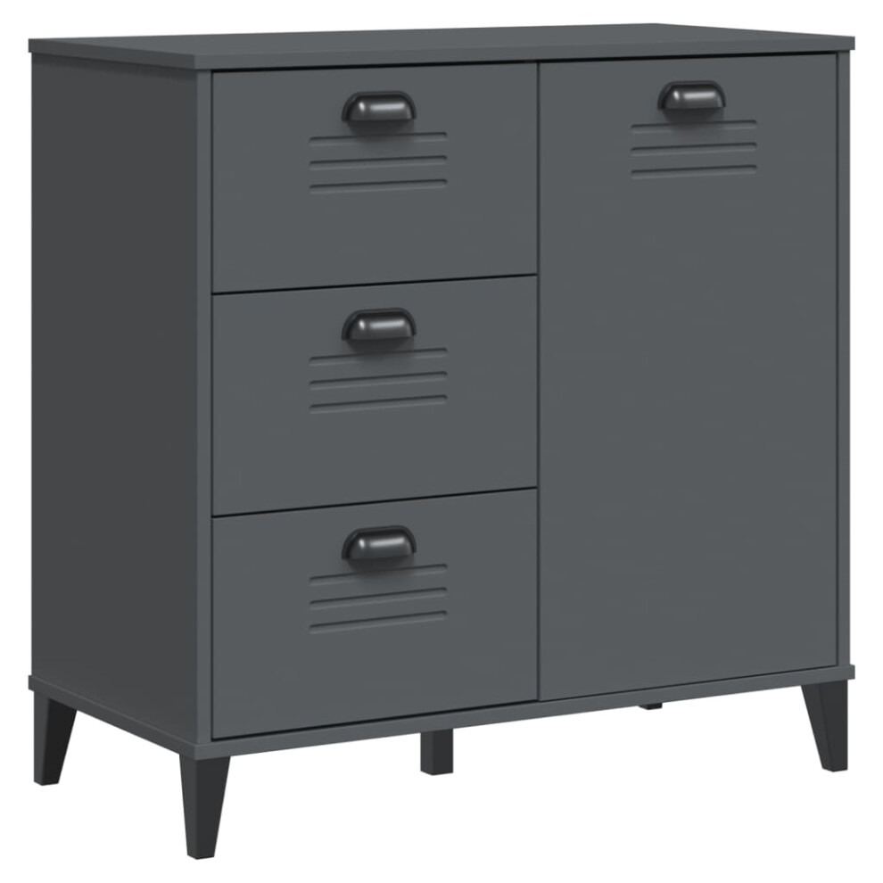 Vidaxl Sideboard Storage Cupboard Highboard Anthracite Grey Engineered Wood