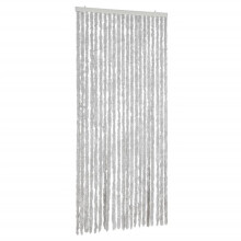 vidaXL Fly Curtain Door Curtain Fly Screen Curtain Grey 90x220 cm Chenille