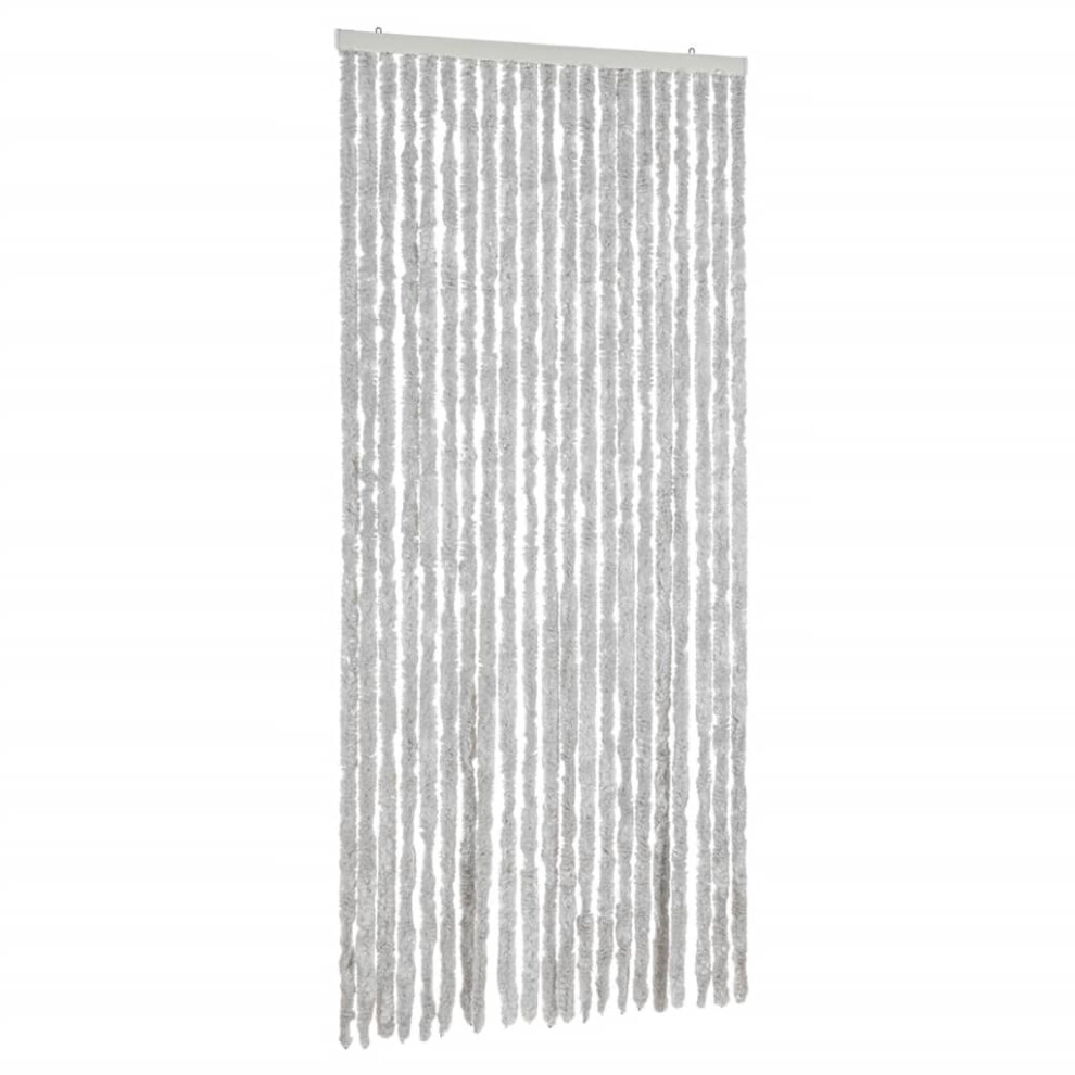 vidaXL Fly Curtain Door Curtain Fly Screen Curtain Grey 90x220 cm Chenille