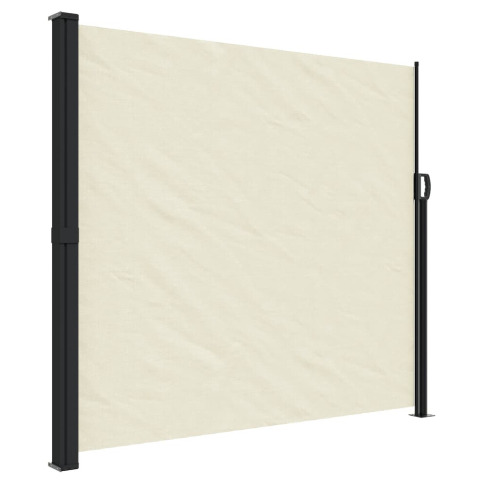 Vidaxl Retractable Side Awning Outdoor Privacy Screen Shade Cream 180X300 Cm