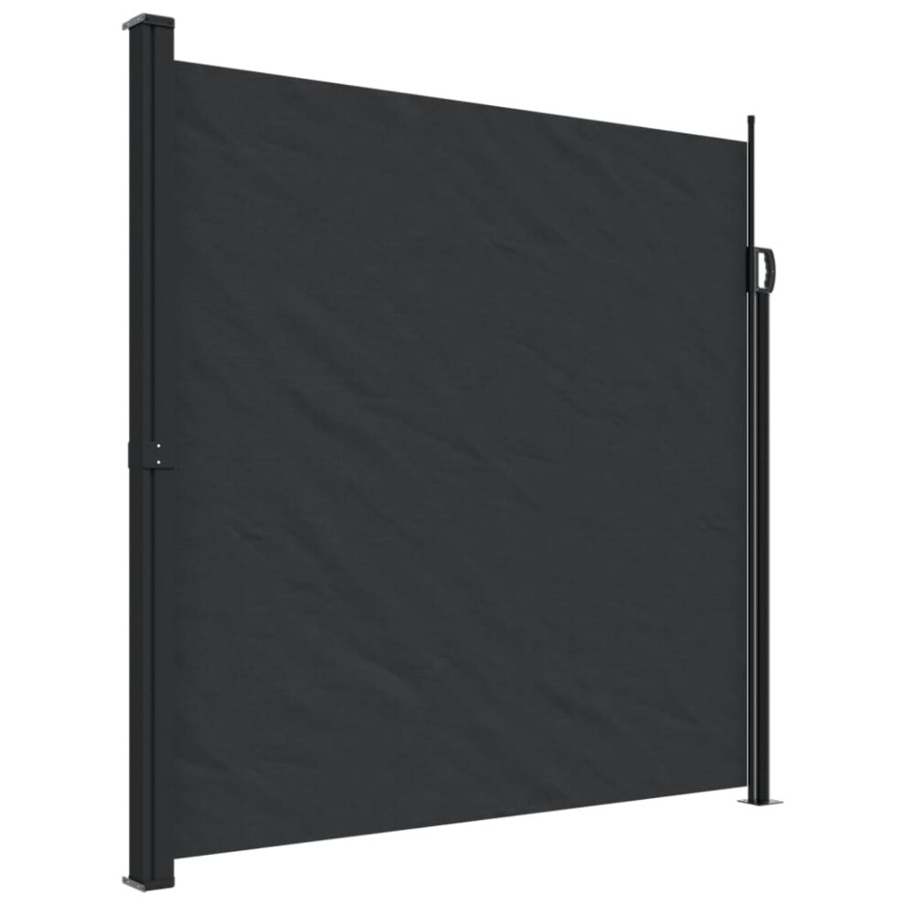 vidaXL Retractable Side Awning Outdoor Privacy Screen Shade Black 200x300 cm