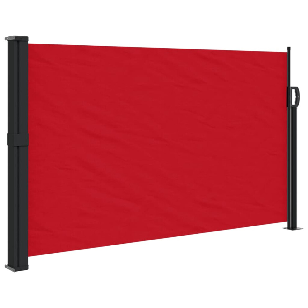 vidaXL Retractable Side Awning Outdoor Privacy Screen Shade Red 120x600 cm