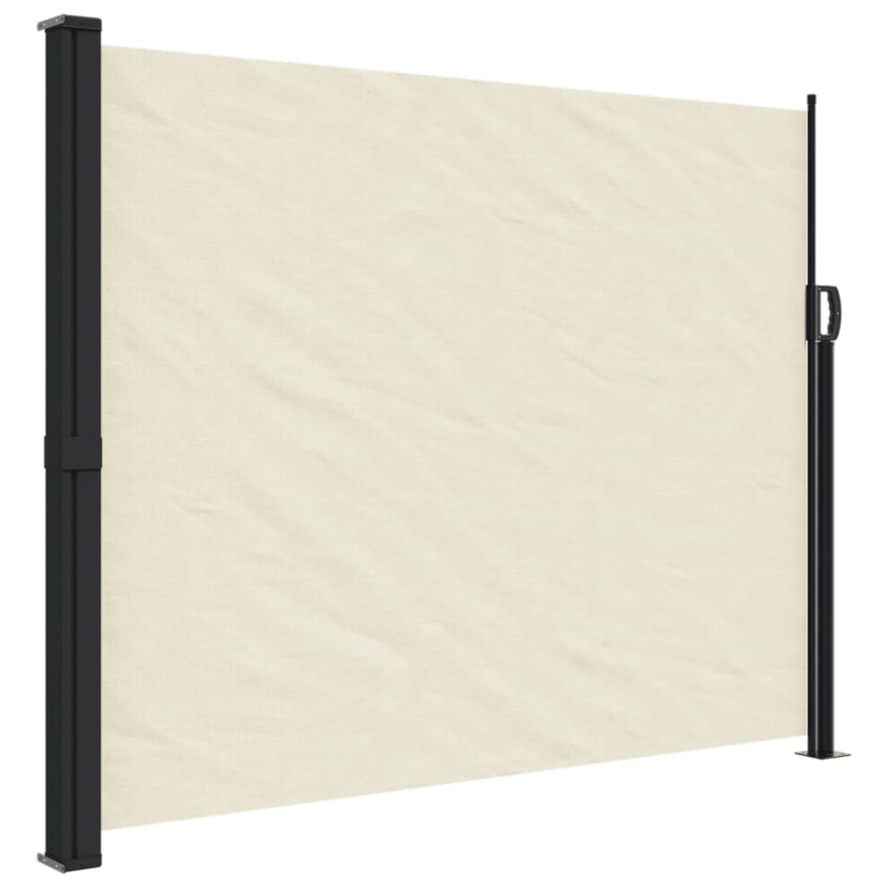 Vidaxl Retractable Side Awning Outdoor Privacy Screen Shade Cream 160X600 Cm
