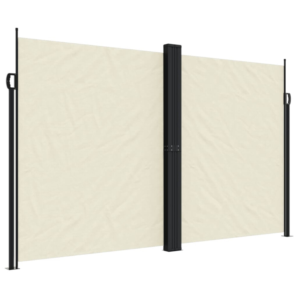 New Vidaxl Retractable Side Awning Outdoor Privacy Screen Shade 200X1200 Cm Cream
