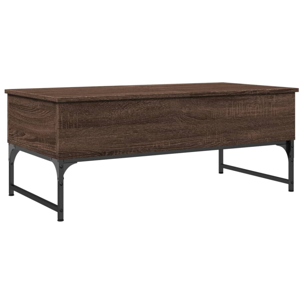 vidaXL Coffee Table End Table Sofa Table Brown Oak Engineered Wood and Metal