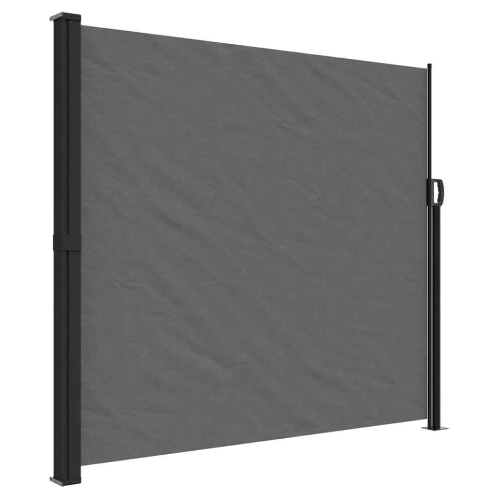 vidaXL Retractable Side Awning Outdoor Privacy Screen Anthracite 180x600 cm