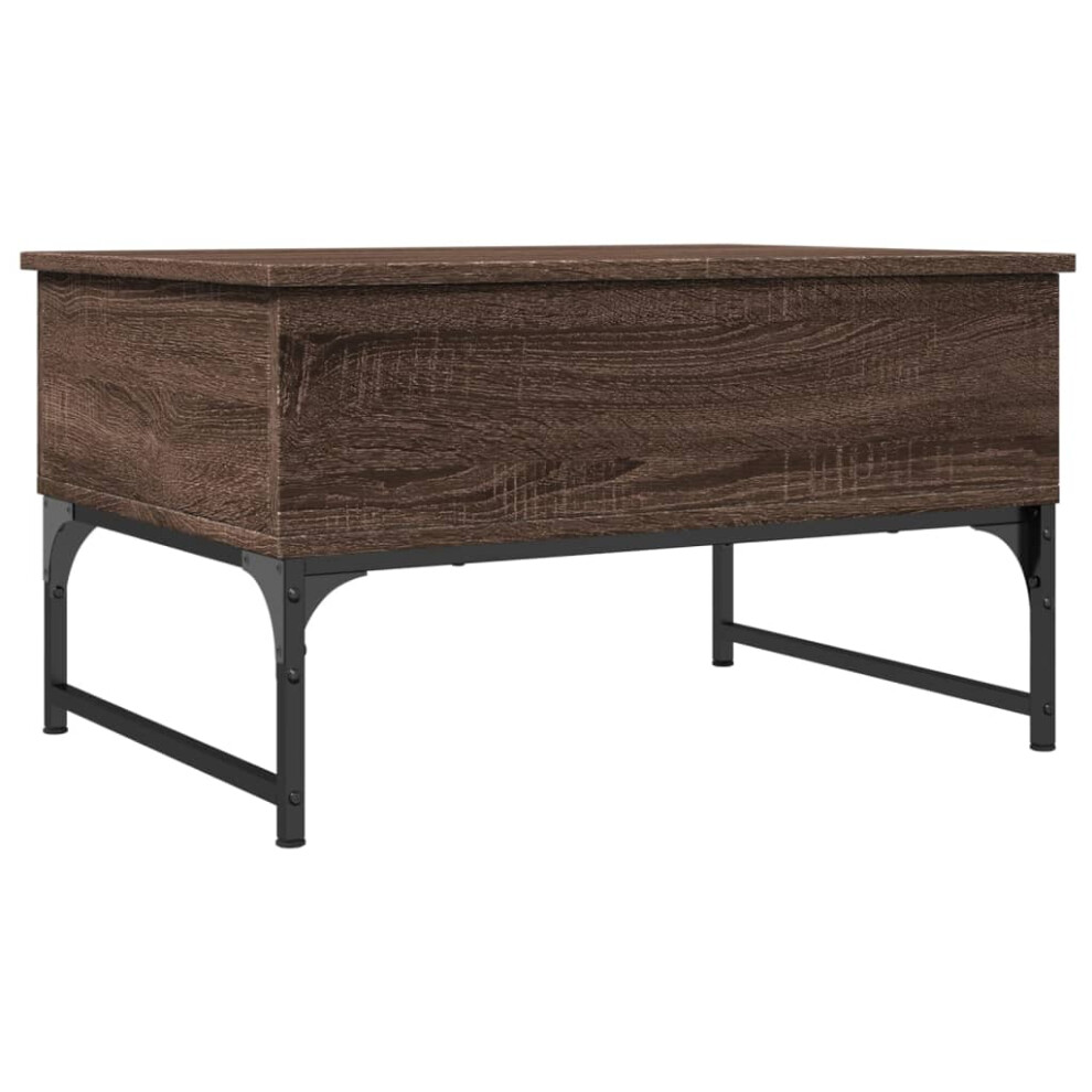 vidaXL Coffee Table End Table Sofa Table Brown Oak Engineered Wood and Metal