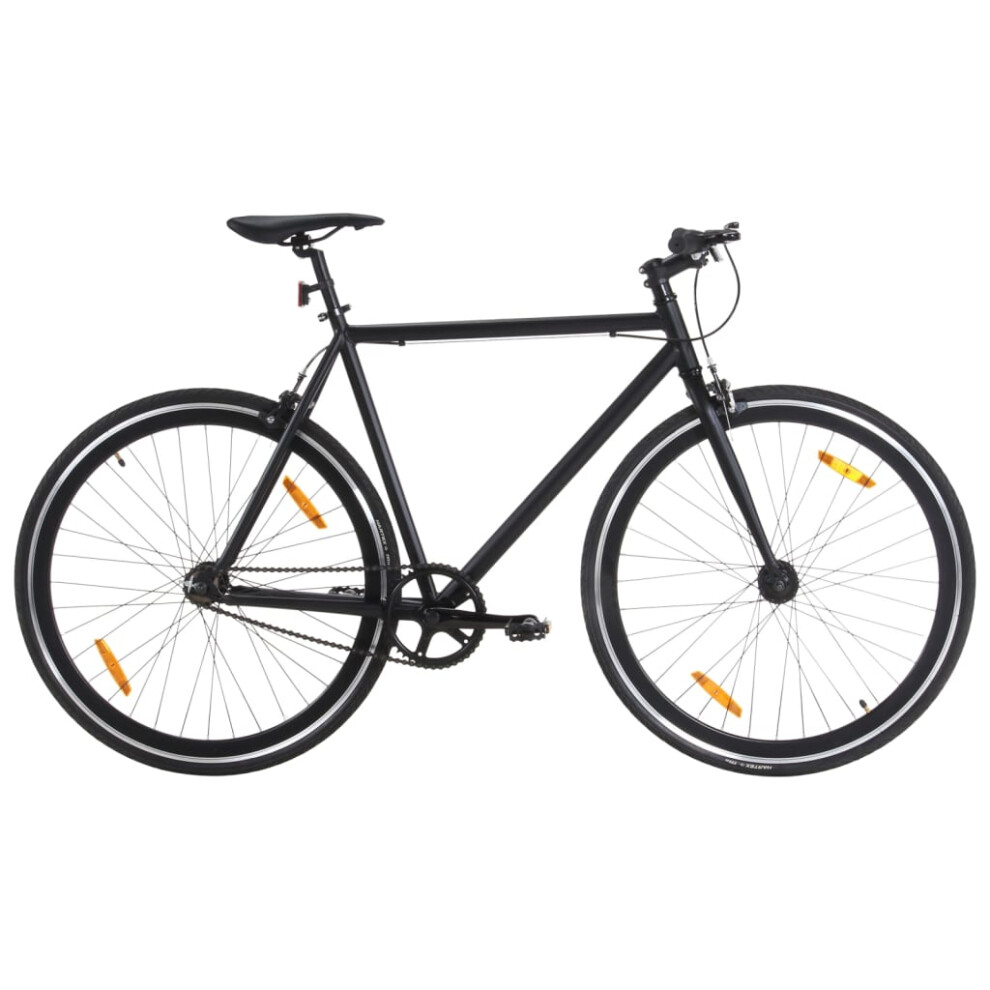 vidaXL Fixed Gear Bike Single Speed Bike Urban Bicycle Fixie Bike Black 700c