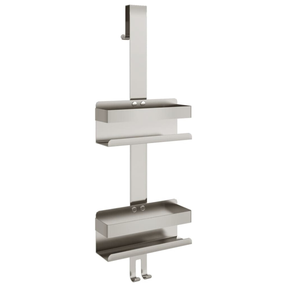 Vidaxl Hanging Shower Caddy Bath Shower Shelf Brushed 304 Stainless Steel
