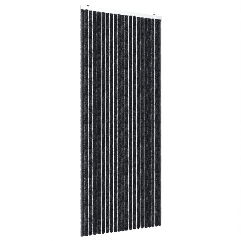 vidaXL Fly Curtain Door Curtain Fly Screen Anthracite 100x230 cm Chenille