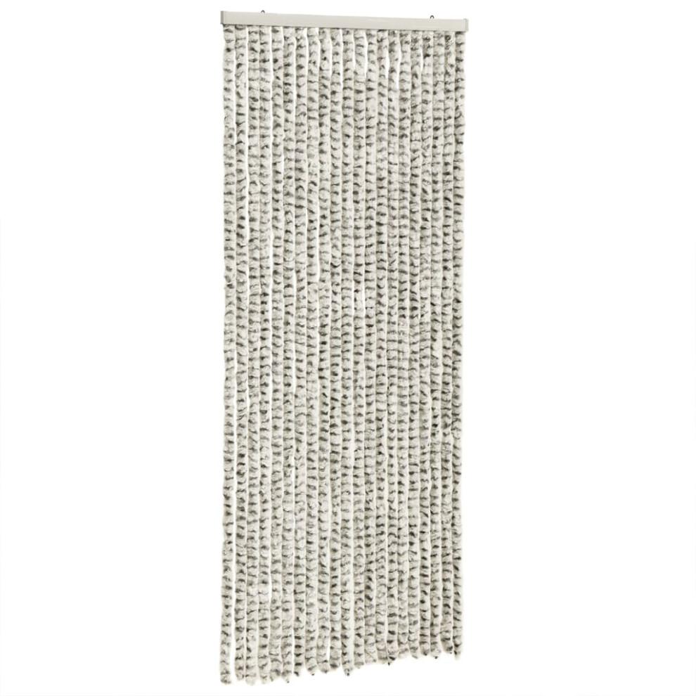 vidaXL Fly Curtain Fly Screen Light Grey and Dark Grey 90x200 cm Chenille