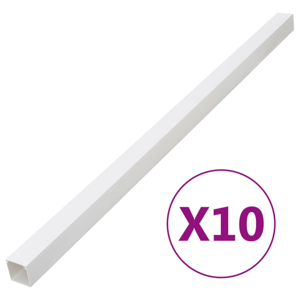 Vidaxl Cable Trunking Cable Wire Cover Cable Management 33X33 Mm 10 M Pvc