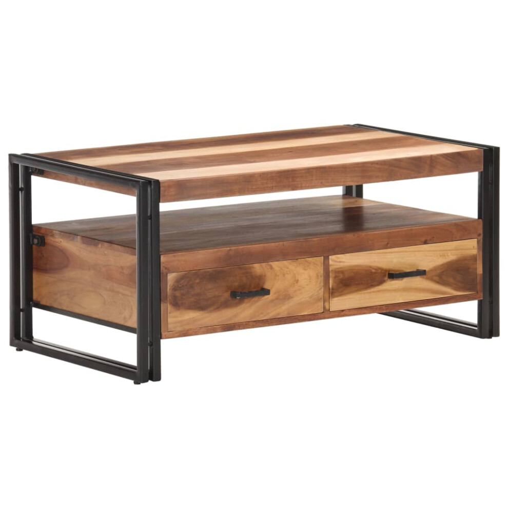 Vidaxl Coffee Table Hallway Accent End Table Tea Side Table Solid Acacia Wood