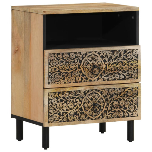VidaXL vidaXL Bedside Cabinet Nightstand Bedroom End Table Bed Table Solid Wood Mango