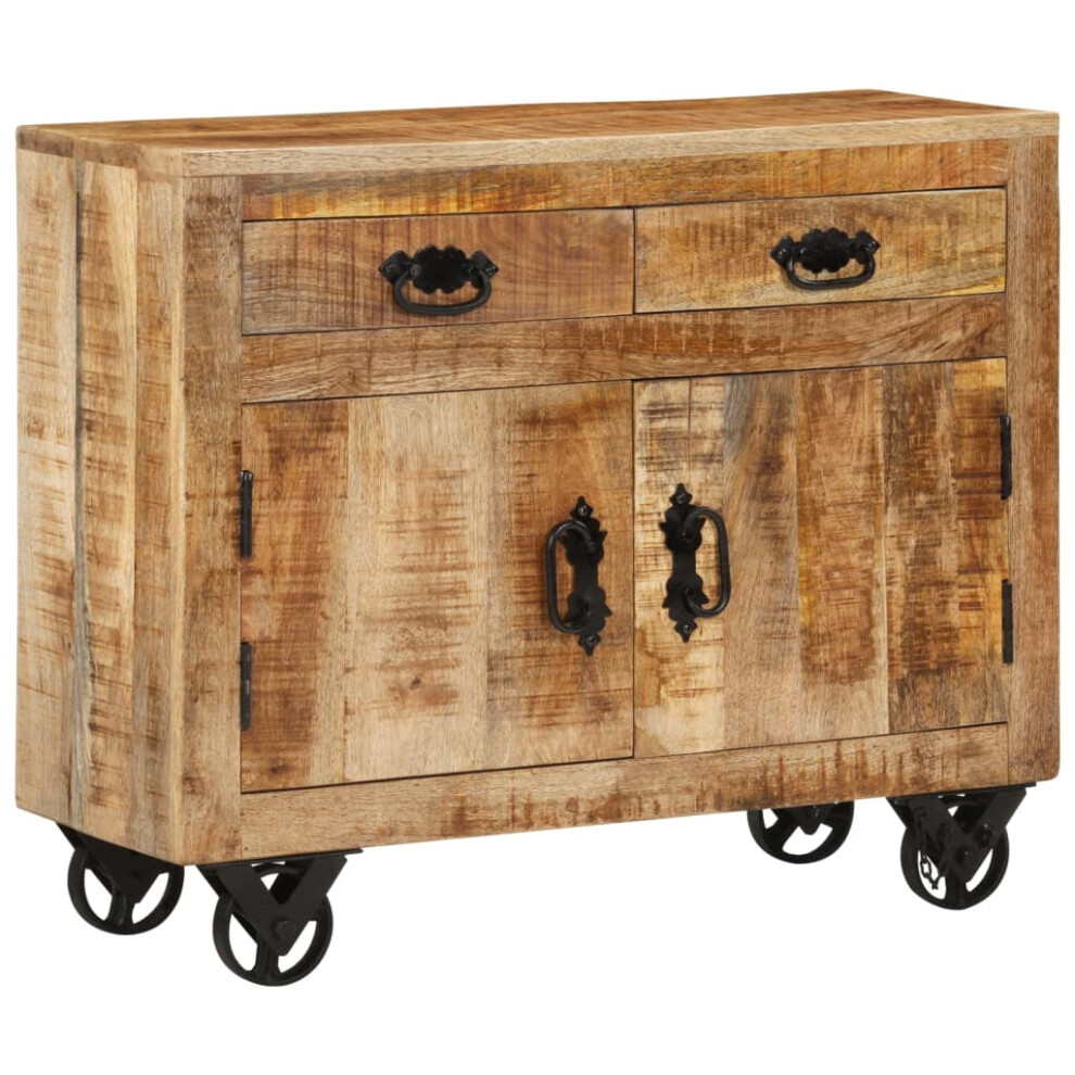 Vidaxl Sideboard Side Cabinet Cupboard Storage Cabinet Solid Rough Wood Mango