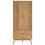 VidaXL vidaXL Wardrobe Closet Clothes Storage Cabinet Cupboard Brown Solid Wood Pine 7