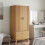 VidaXL vidaXL Wardrobe Closet Clothes Storage Cabinet Cupboard Brown Solid Wood Pine 3