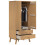 VidaXL vidaXL Wardrobe Closet Clothes Storage Cabinet Cupboard Brown Solid Wood Pine 5