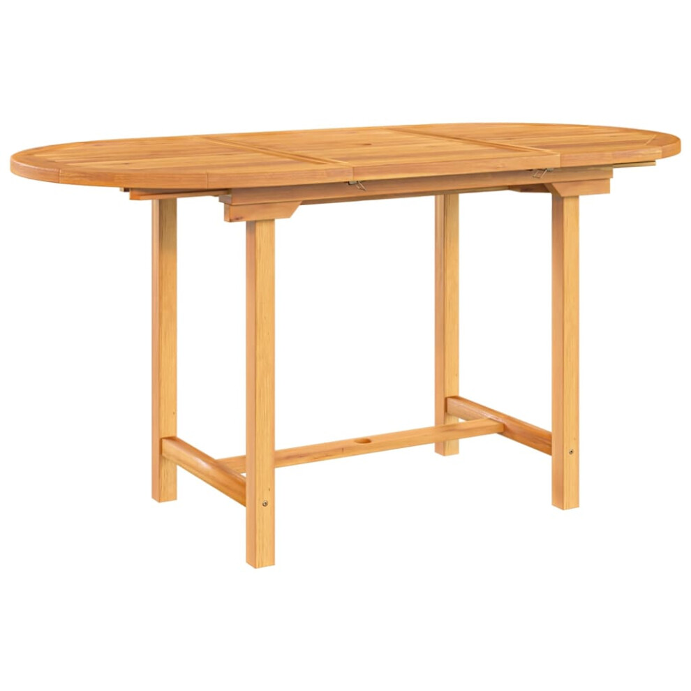 vidaXL Extending Garden Table Outdoor Table Dinging Table Solid Wood Teak