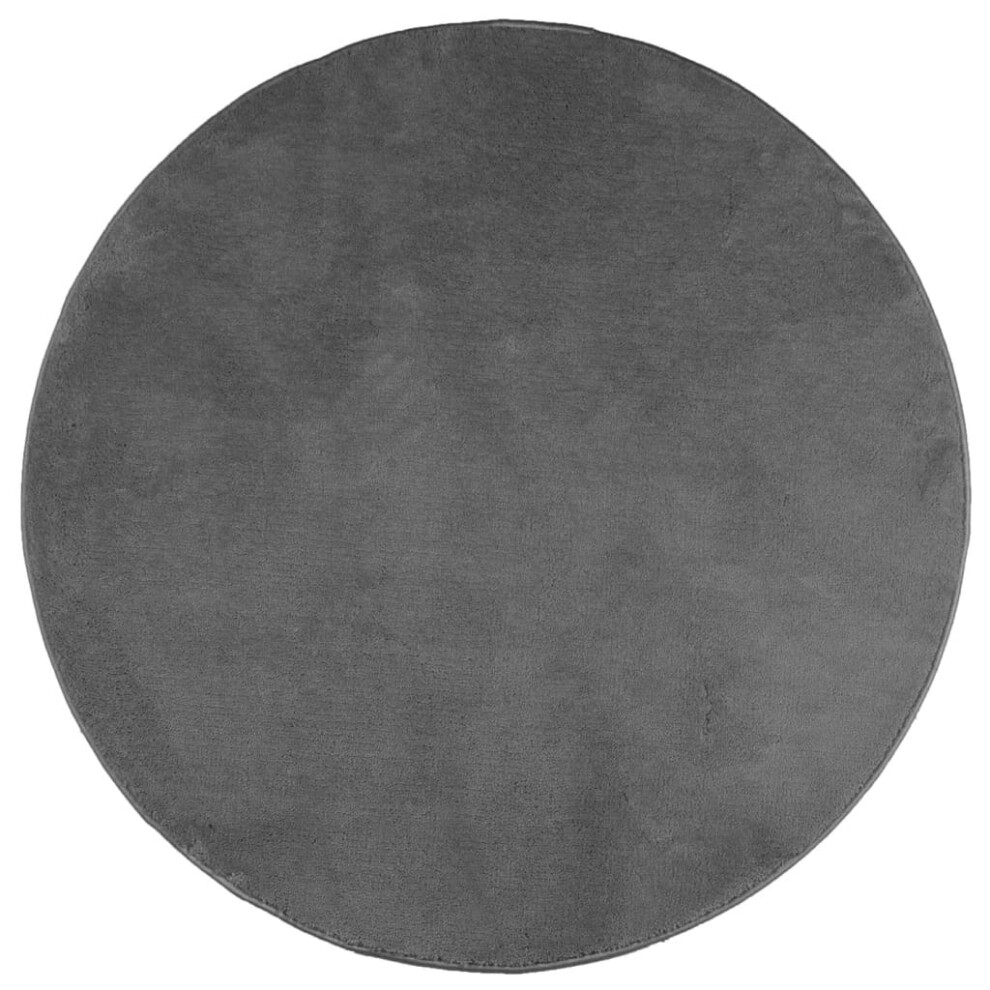 Vidaxl Rug Short Pile Soft And Washable Rug Floor Mat Area Rug Anthracite