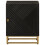 VidaXL vidaXL Bedside Cabinet Nightstand Bed Table Black Solid Wood Mango and Iron 3