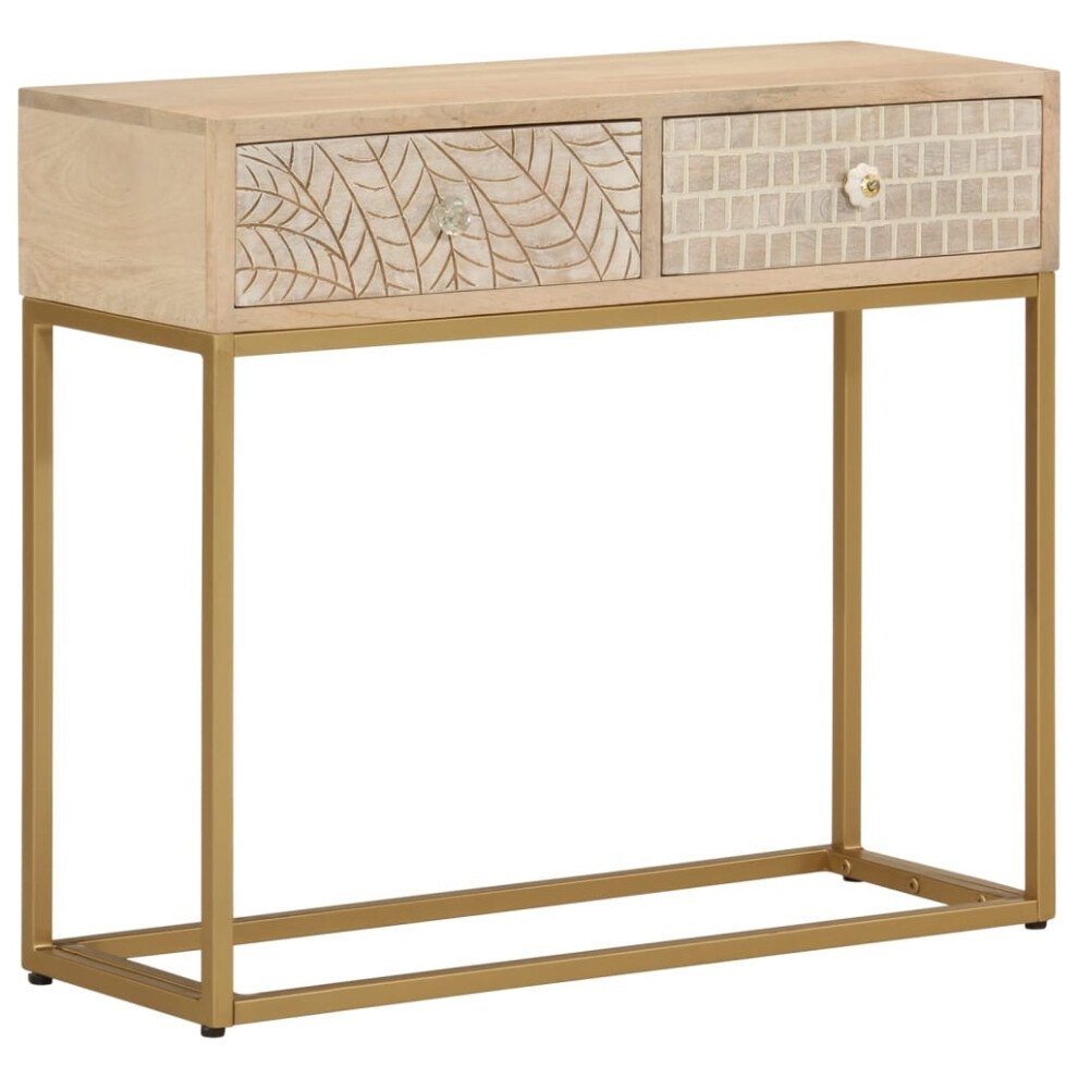 Vidaxl Console Table Hallway Side Table End Table Solid Wood Mango And Iron