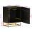 VidaXL vidaXL Bedside Cabinet Nightstand Bed Table Black Solid Wood Mango and Iron 9
