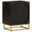 VidaXL vidaXL Bedside Cabinet Nightstand Bed Table Black Solid Wood Mango and Iron 5