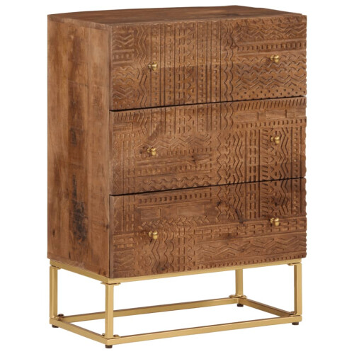 VidaXL vidaXL Kommode 55x30x76 cm Massivholz Mango und Eisen
