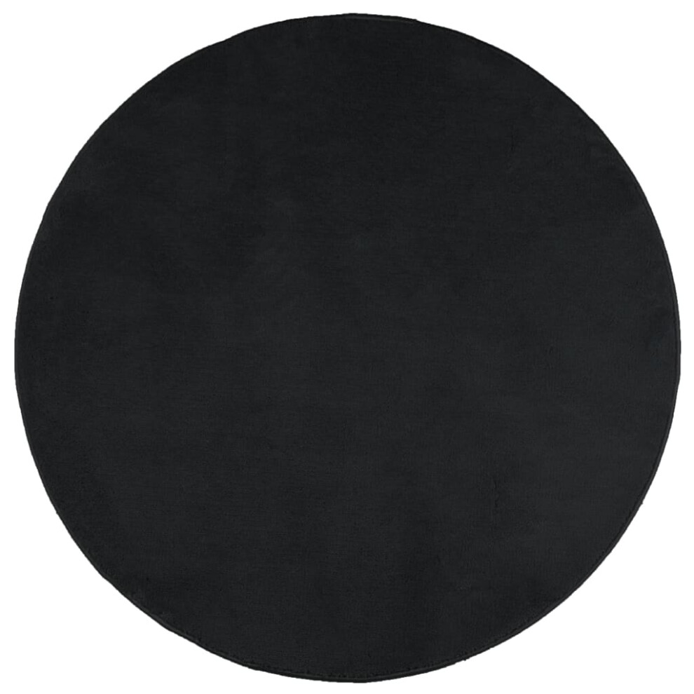 Vidaxl Rug Short Pile Soft And Washable Rug Floor Mat Area Rug Carpet Black