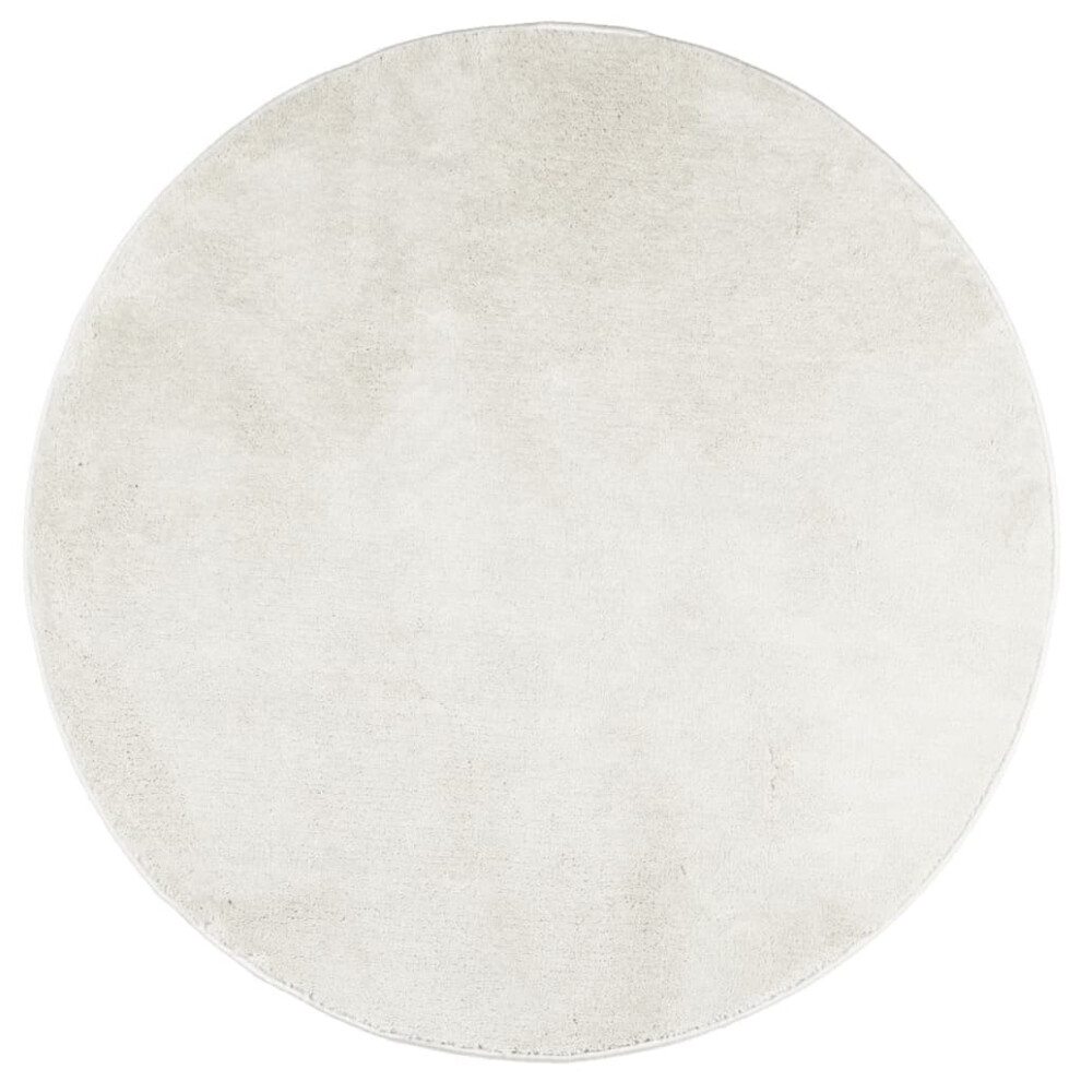 Vidaxl Rug Short Pile Soft And Washable Rug Floor Mat Area Rug Carpet Cream