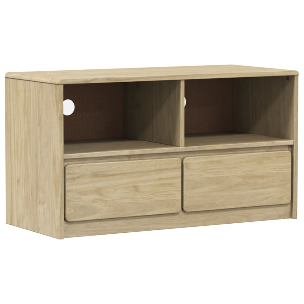 Vidaxl Tv Cabinet Storage Tv Stand Media Cabinet Tv Unit Oak Solid Wood Pine