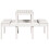 VidaXL vidaXL Picnic Table Outdoor Dining Table Garden Table White Solid Wood Pine 5