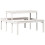 VidaXL vidaXL Picnic Table Outdoor Dining Table Garden Table White Solid Wood Pine 6