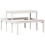 VidaXL vidaXL Picnic Table Outdoor Dining Table Garden Table White Solid Wood Pine 1