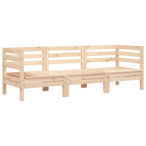 VidaXL vidaXL Garden Sofa 3-Seater Outdoor Sectional Sofa Patio Couch Solid Wood Pine