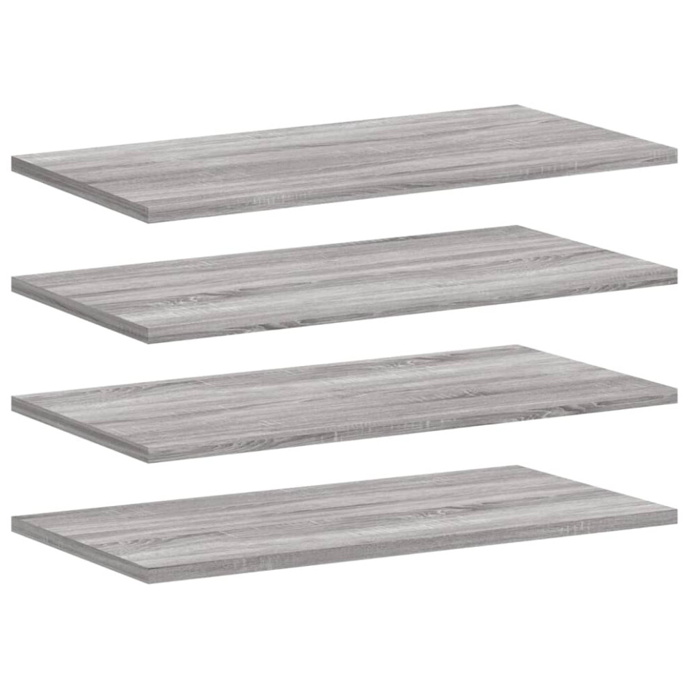 vidaXL Wall Shelves Floating Shelf Wall Rack 4 pcs Grey Sonoma Engineered Wood