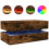 VidaXL vidaXL Coffee Table with LED Lights Hallway End Table Sofa Table Smoked Oak 1