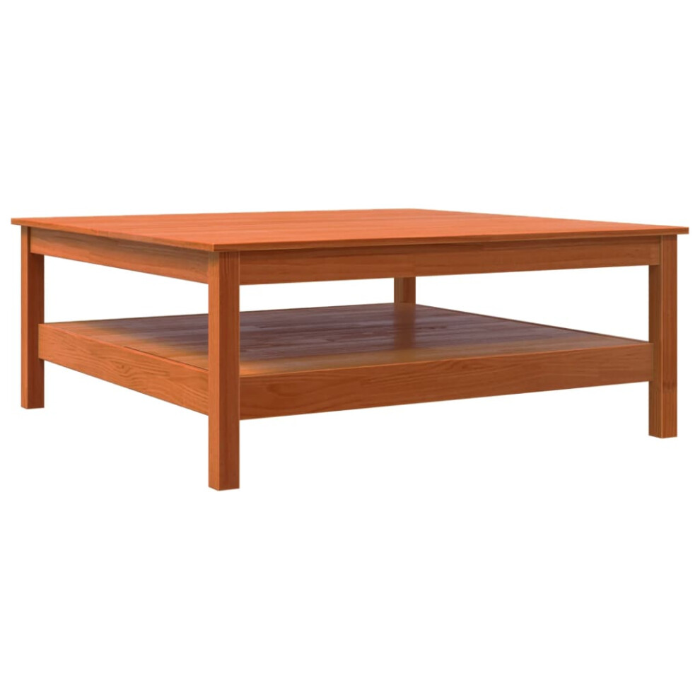 Vidaxl Coffee Table Tea Side End Table Sofa Table Wax Brown Solid Wood Pine