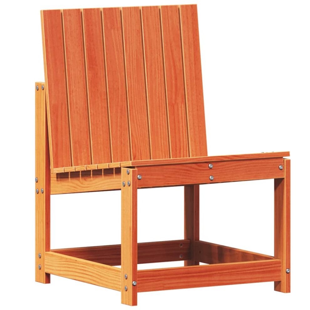 Vidaxl Garden Chair Dining Chair Outdoor Seat Chair Wax Brown Solid Wood Pine