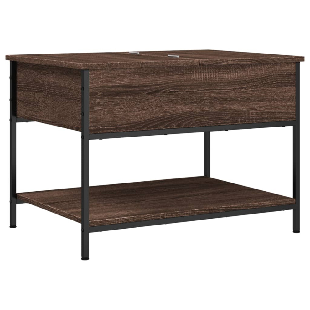 vidaXL Coffee Table End Table Sofa Table Brown Oak Engineered Wood and Metal