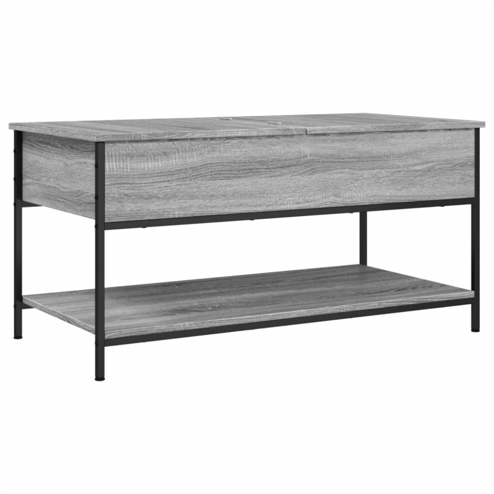 vidaXL Coffee Table End Table Side Table Grey Sonoma Engineered Wood and Metal