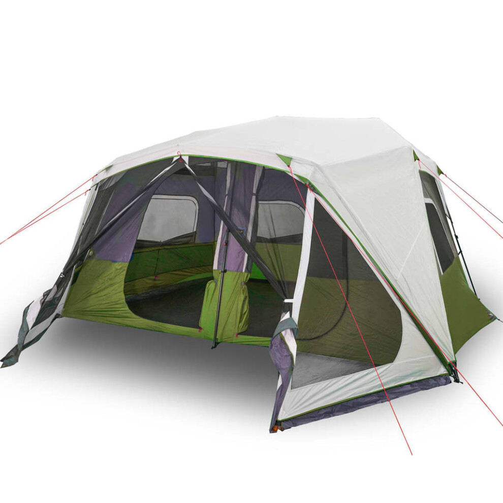 vidaXL Family Tent with LED 10-Person Camping Tent Light Blue Quick Release