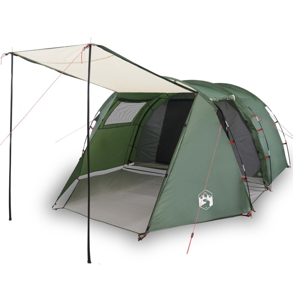 vidaXL Camping Tent Tunnel 4-Person Lightweight Dome Tent Green Waterproof