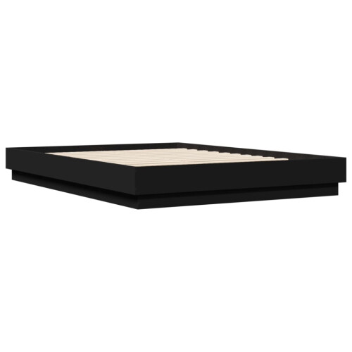 VidaXL vidaXL Bed Frame with LED Lights Bed Base Bedstead Black 150x200 cm King Size 2