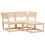 VidaXL vidaXL Garden Sofa Set 3 Piece Outdoor Sofa Set Corner Sofa Solid Wood Pine 2