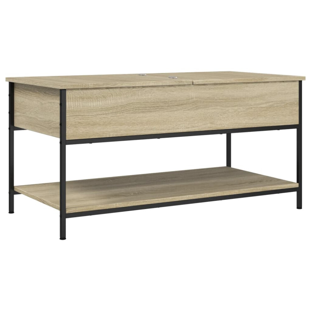 vidaXL Coffee Table End Table Sofa Table Sonoma Oak Engineered Wood and Metal